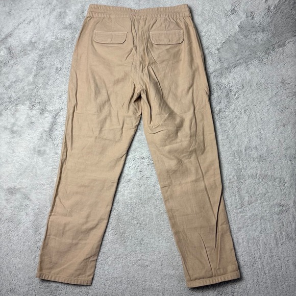 J Crew Women Drawstring Waist Straight Leg Casual Pants Sz S Tan Preppy Coastal - Picture 6 of 7